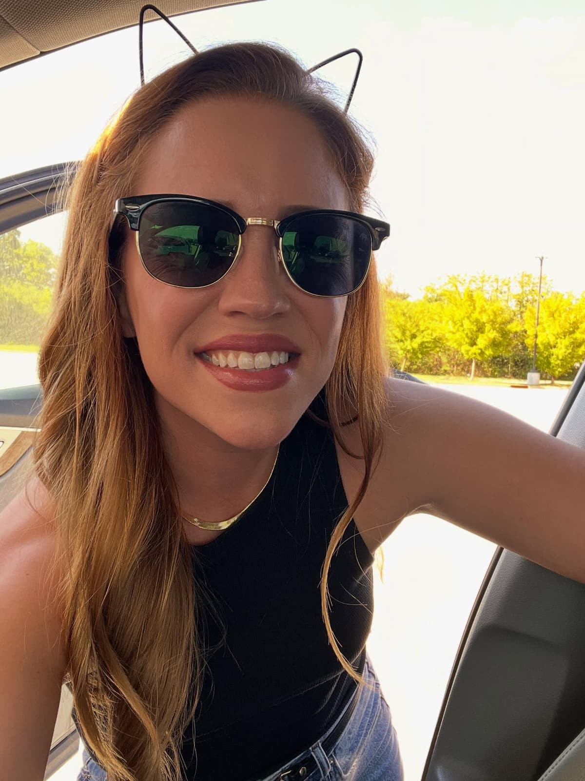 Tamara Walls wearing sunglasses outdoors